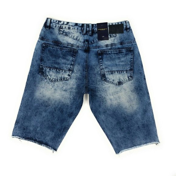 Smoke Rise Distressed Light Wash Denim Jean Shorts - Picture 2 of 10